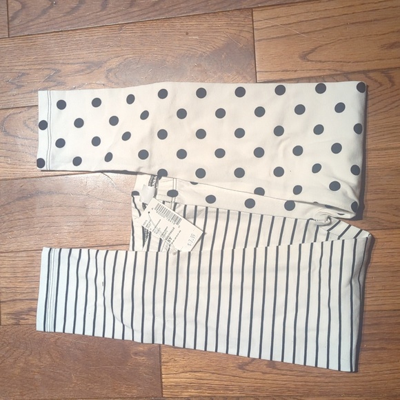 Children's Place Size 5T Black and White Stripes and Polka Dots LeggingPants NWT - Picture 6 of 6